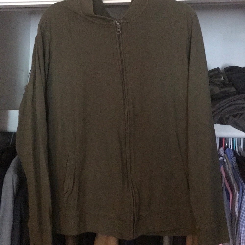 Green Zip Up.